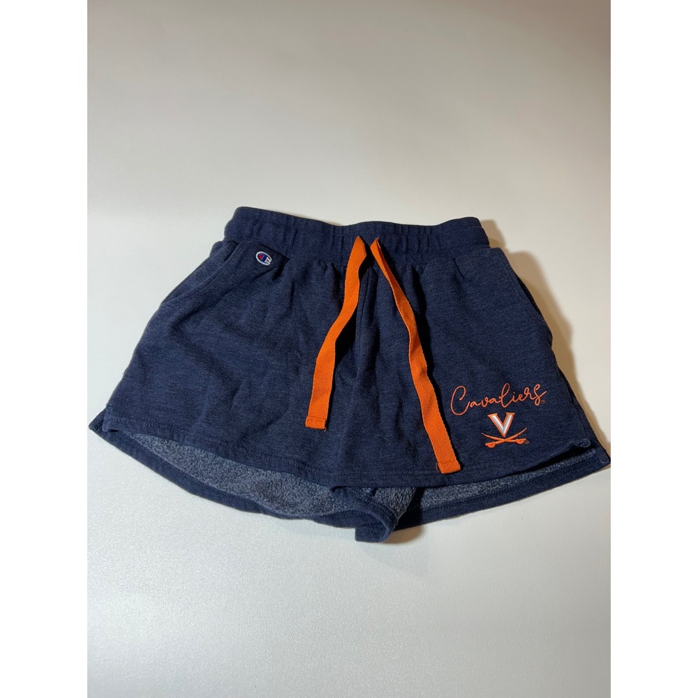 Champion Shorts Women's Small Navy Blue UVA Virginia Cavaliers Fleece
